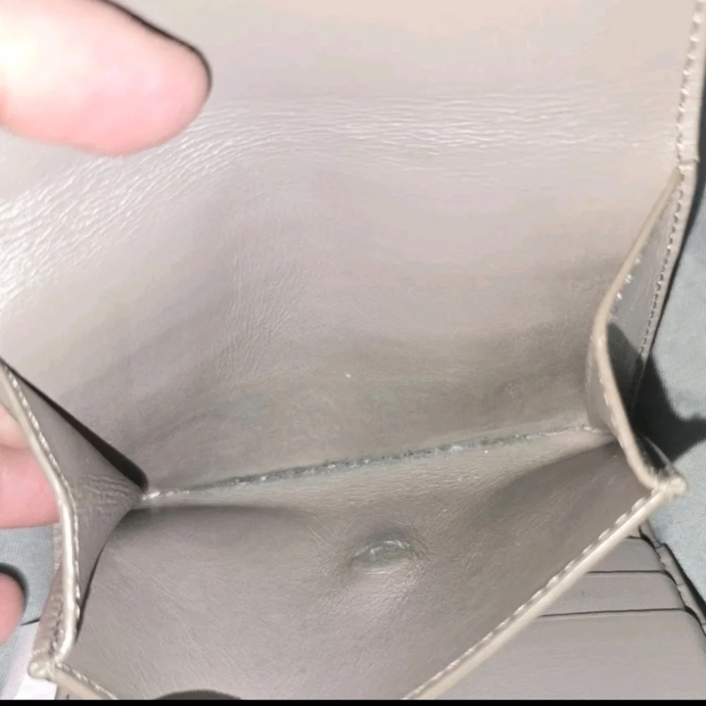 Celine Gray Leather Trifold Wallet